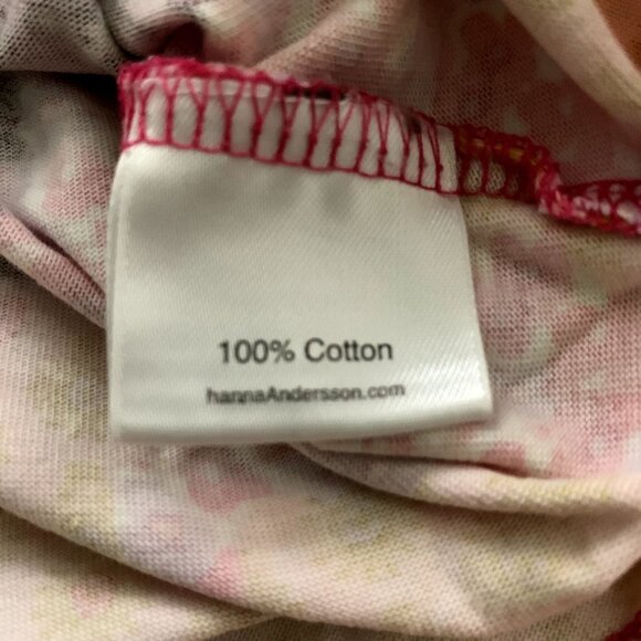 Hanna Andersson Tunic Dress 110cm US5 Pink Purple Floral Ruffle Bell Sleeves - Picture 4 of 9